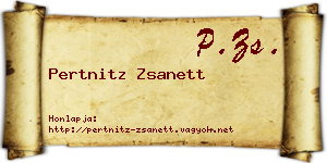 Pertnitz Zsanett névjegykártya