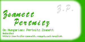 zsanett pertnitz business card